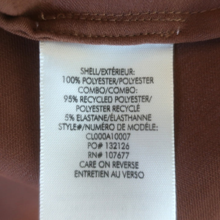 Alice + Olivia Finely Oversized Button-Up Shirt Copper Satin Size Medium