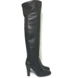 Ralph Lauren Collection Over the Knee Boots Black Leather Size 7