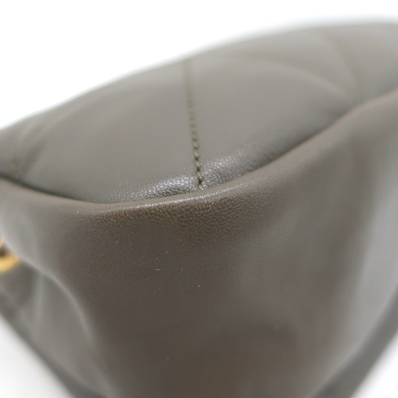 Saint Laurent Mini Jamie 4.3 Patchwork Leather Shoulder Bag Olive Brown