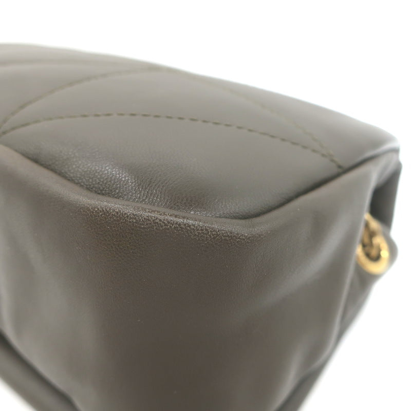 Saint Laurent Mini Jamie 4.3 Patchwork Leather Shoulder Bag Olive Brown