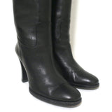 Ralph Lauren Collection Over the Knee Boots Black Leather Size 7