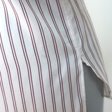 Christian Dior Striped Silk Blouse Cream/Red Size US 2 Long Sleeve Tunic Top