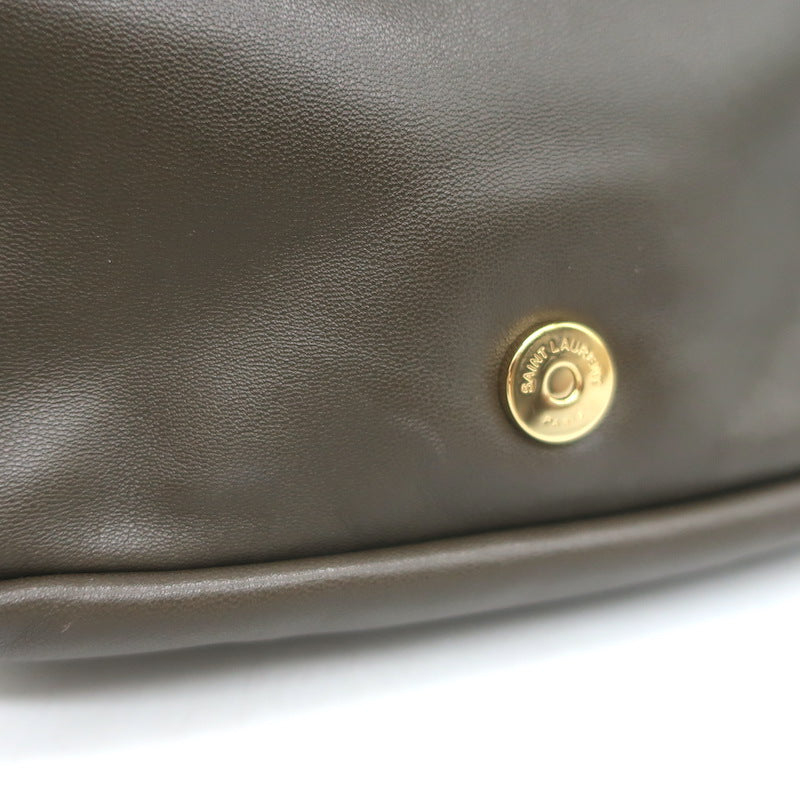 Saint Laurent Mini Jamie 4.3 Patchwork Leather Shoulder Bag Olive Brown