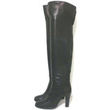 Ralph Lauren Collection Over the Knee Boots Black Leather Size 7