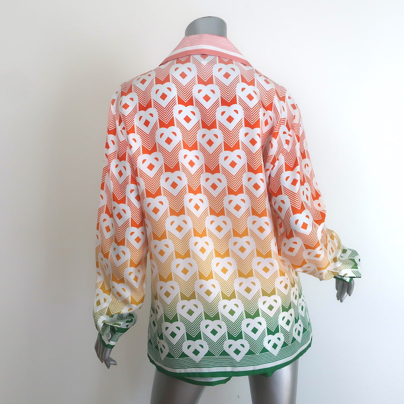 Casablanca Gradient Heart Monogram Shirt &amp; Shorts Set Multi Size 36/Extra Small