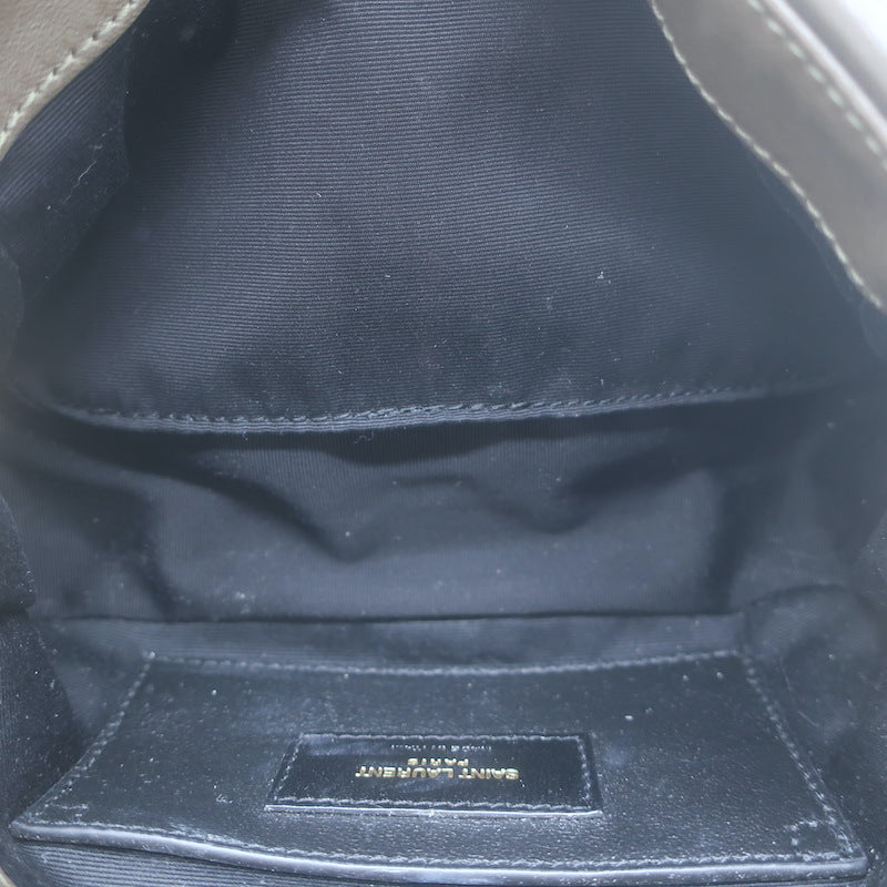 Saint Laurent Mini Jamie 4.3 Patchwork Leather Shoulder Bag Olive Brown