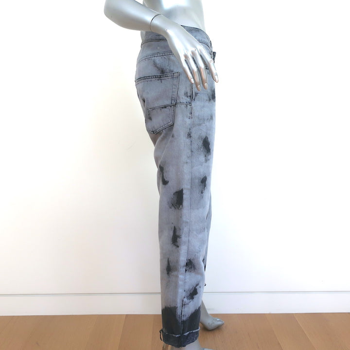 Christian Dior 01 Tie Dye Jeans Gray Denim Size US 4