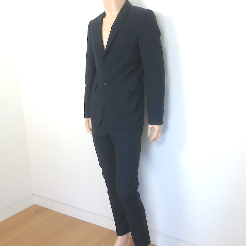 Paul Smith Tailored Fit Two-Button Suit Navy Wool-Mohair Size 38