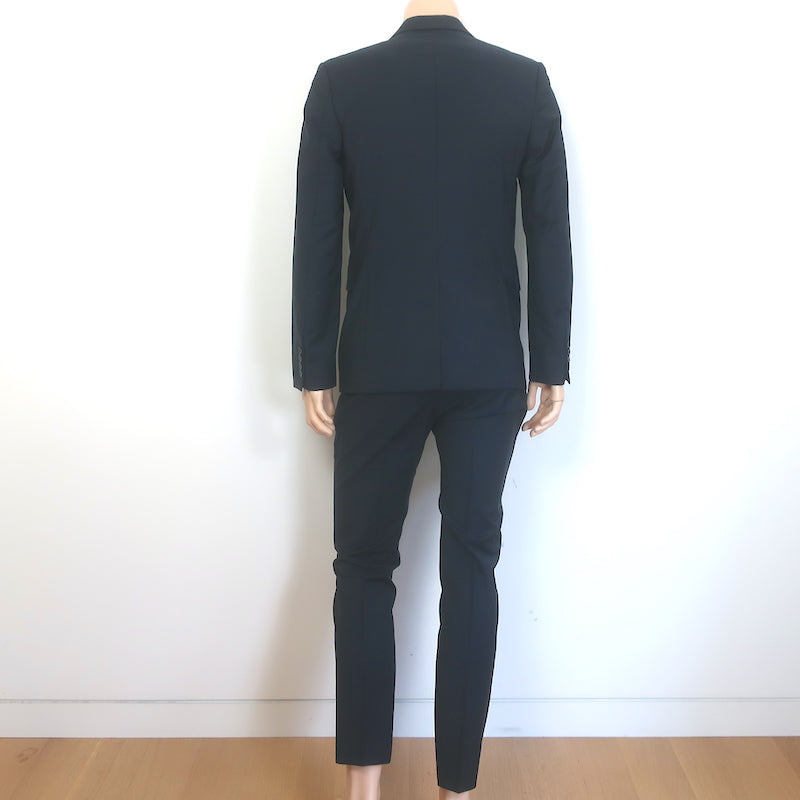 Paul Smith Tailored Fit Two-Button Suit Navy Wool-Mohair Size 38