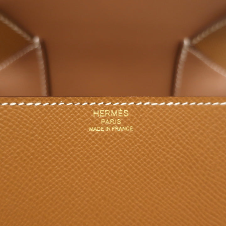 Hermes Mini Della Cavalleria Crossbody Bag Gold Veau Epsom Leather NEW