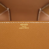 Hermes Mini Della Cavalleria Crossbody Bag Gold Veau Epsom Leather NEW