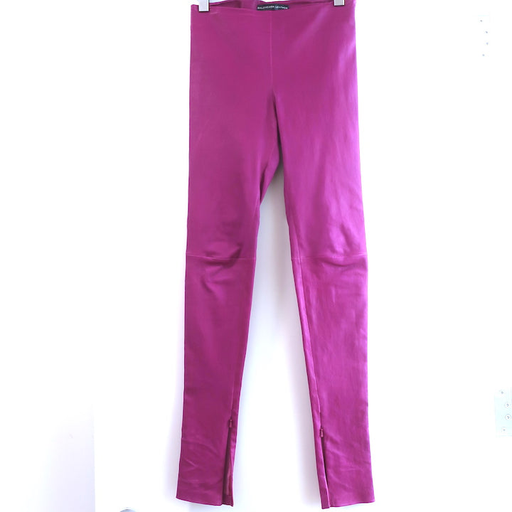 Balenciaga Stretch Leather Leggings Orchid Size 36