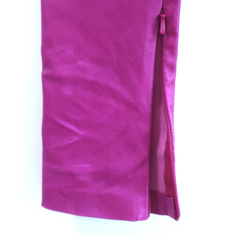 Balenciaga Stretch Leather Leggings Orchid Size 36