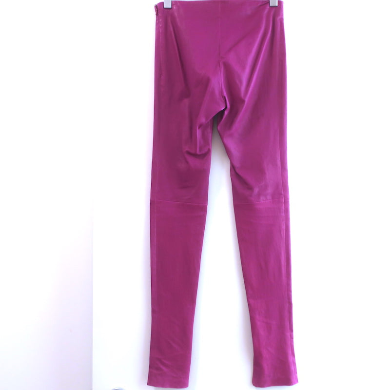 Balenciaga Stretch Leather Leggings Orchid Size 36