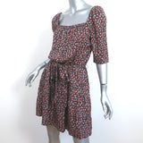 Rebecca Taylor Belted Mini Dress Multicolor Floral Print Size 2