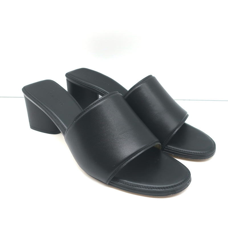 Louis Vuitton Black Leather Studded Slide Sandals Size 41 Louis