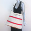 Loewe Paula's Ibiza Striped Tote Ecru/Red Canvas Extra Large Crossbody NEW