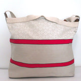 Loewe Paula's Ibiza Striped Tote Ecru/Red Canvas Extra Large Crossbody NEW