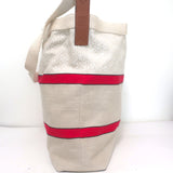 Loewe Paula's Ibiza Striped Tote Ecru/Red Canvas Extra Large Crossbody NEW