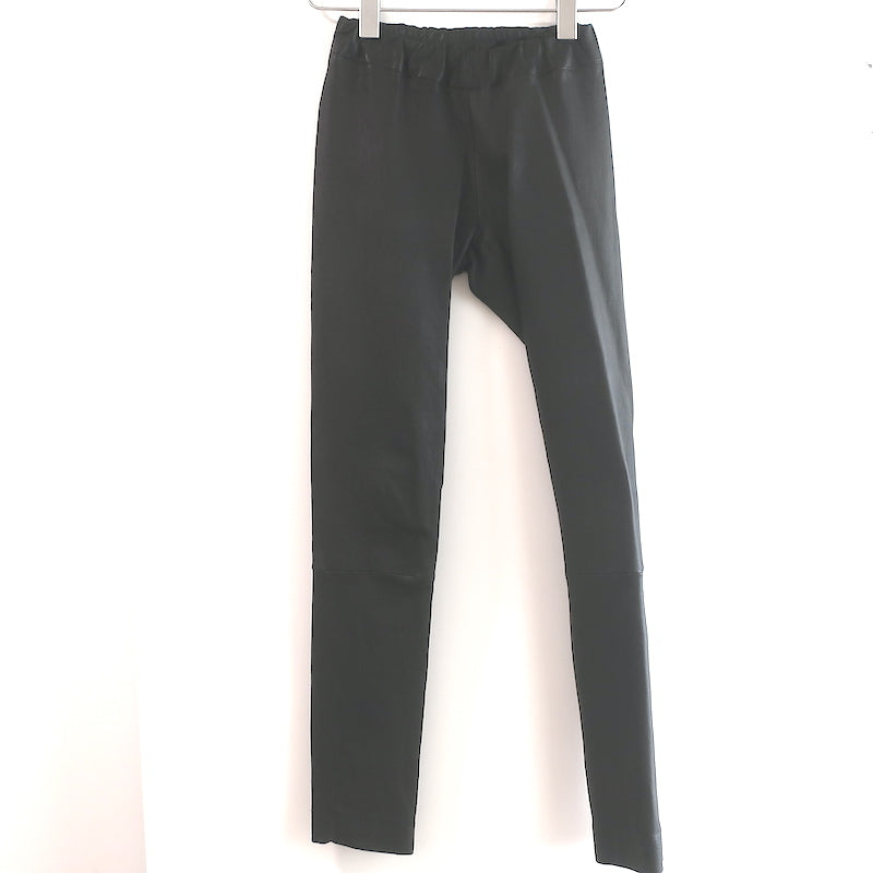 The Row Moto Leather Leggings Black Size Extra Extra Small