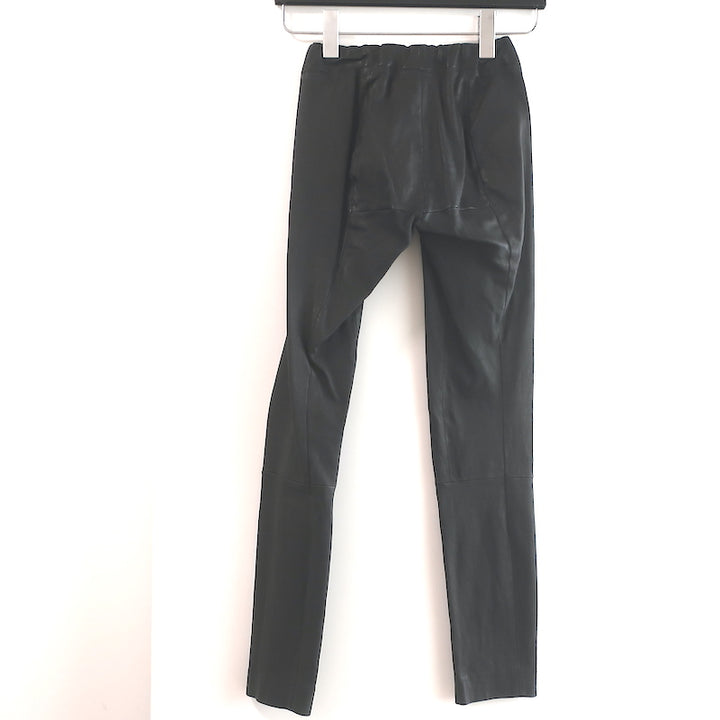 The Row Moto Leather Leggings Black Size Extra Extra Small