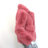 Apparis Manon Faux Fur Coat Rose Pink Size Extra Small NEW