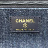 Chanel 19 Quilted Denim Wallet on Chain Indigo Small Crossbody Bag