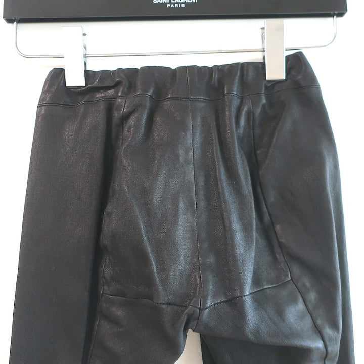 The Row Moto Leather Leggings Black Size Extra Extra Small