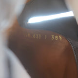 Valentino Rockstud double-strap ankle boots, brown leather, pre-owned, authentic designer condition with signature studs.