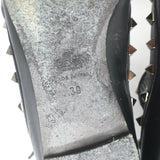 Valentino Noir Rockstud Caged Ballet Flats Black Leather Size 39