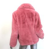 Apparis Manon Faux Fur Coat Rose Pink Size Extra Small NEW