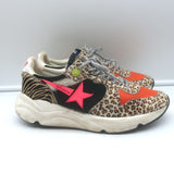Golden Goose Zoo Puzzle running-sole sneakers in multicolor printed calf hair, size 38 — authentic pre-owned luxury