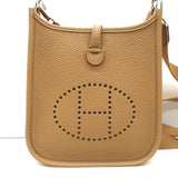 Hermes Mini Evelyne 16 TPM Crossbody Bag Biscuit Clemence Leather NEW