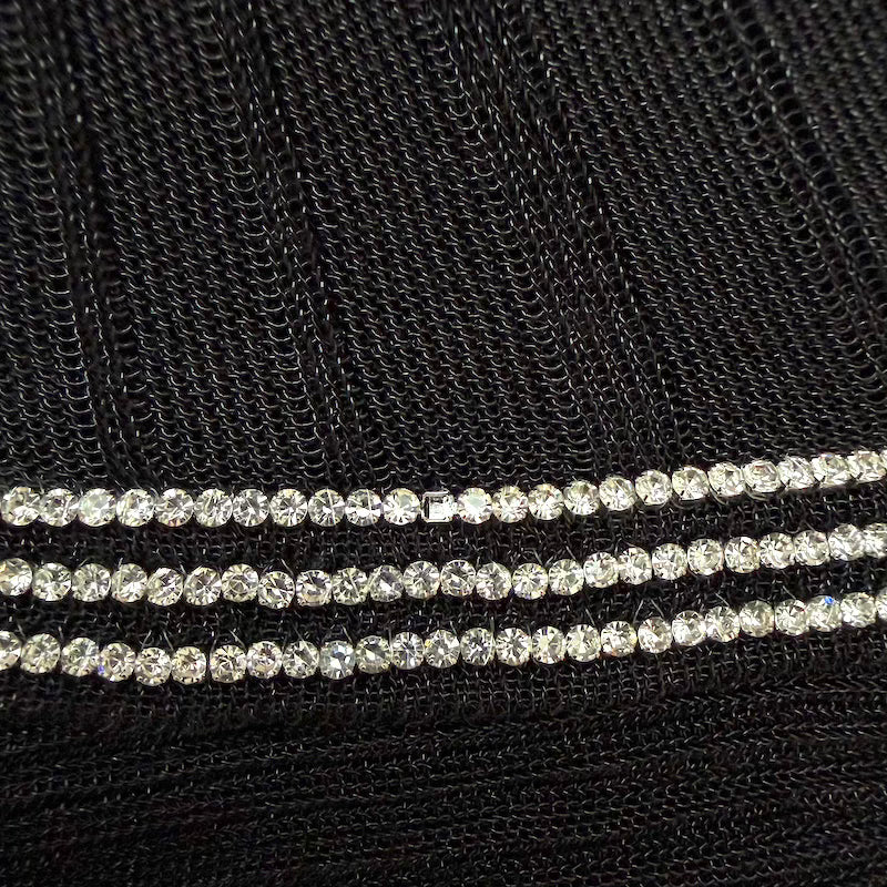 Jonathan Simkhai Maebry Crystal-Trim Ribbed Knit Top Black Size Medium NEW