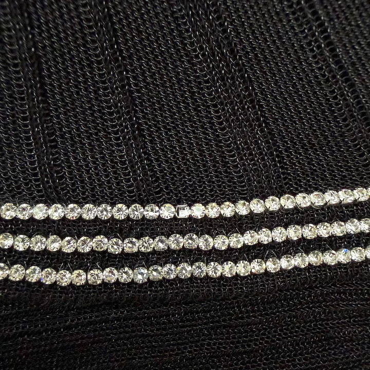 Jonathan Simkhai Maebry Crystal-Trim Ribbed Knit Top Black Size Medium NEW