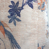 Tory Burch Short Sleeve Mini Shift Dress Beige Floral Bird Print Size 4