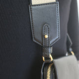 Stella McCartney Perforated Logo Mini Crossbody Bag Black Faux Leather Wallet