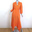 Veronica Beard Roksanda Button-Front Midi Dress Tangerine Silk-Blend Size 4