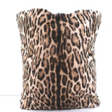 Saint Laurent Leopard Print Calf Hair Shopper Tote Brown Large Shoulder Bag