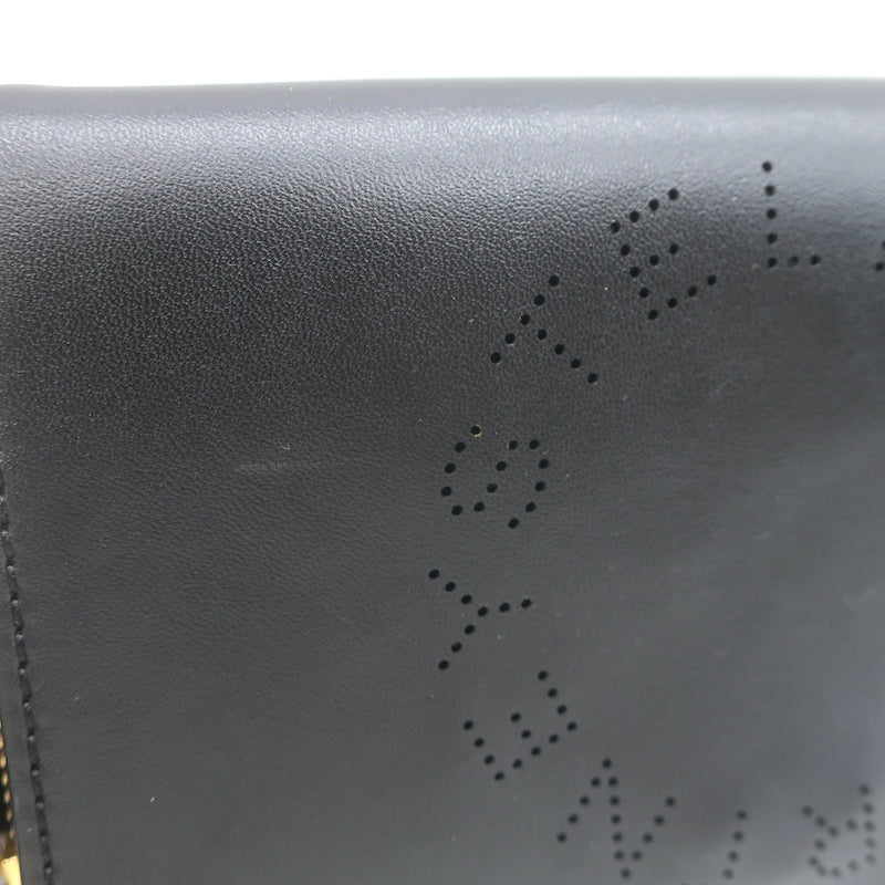 Stella McCartney Perforated Logo Mini Crossbody Bag Black Faux Leather Wallet