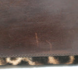 Saint Laurent Leopard Print Calf Hair Shopper Tote Brown Large Shoulder Bag