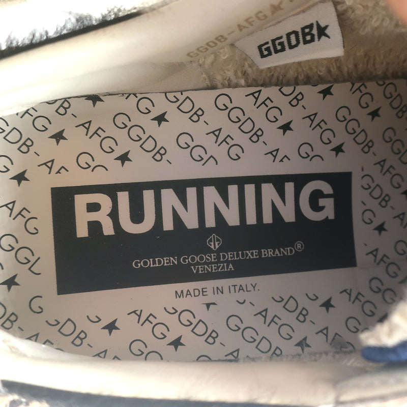 Golden Goose Zoo Puzzle running sole sneakers in printed calf hair multi-color, authentic pre-owned luxury, size 38