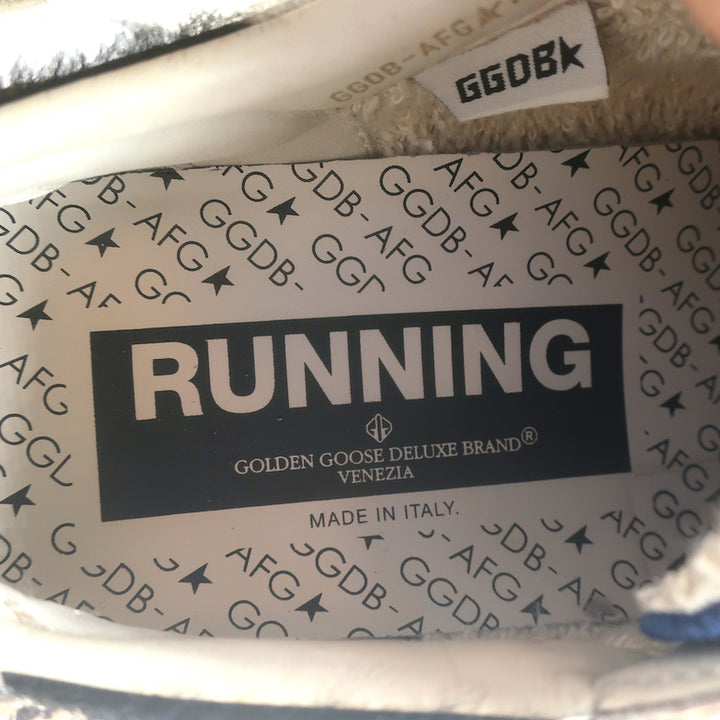 Golden Goose Zoo Puzzle running sole sneakers in printed calf hair multi-color, authentic pre-owned luxury, size 38