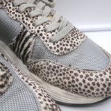Golden Goose Running Sole sneakers, zebra & leopard calf hair, multi-color, authentic pre-owned (Size 38/US 8)