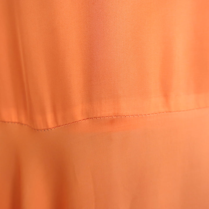 Veronica Beard Roksanda Button-Front Midi Dress Tangerine Silk-Blend Size 4