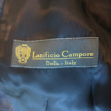 Brooks Brothers Checked Button Front Jacket Navy Linen-Blend Size 4