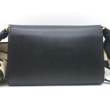 Stella McCartney Perforated Logo Mini Crossbody Bag Black Faux Leather Wallet