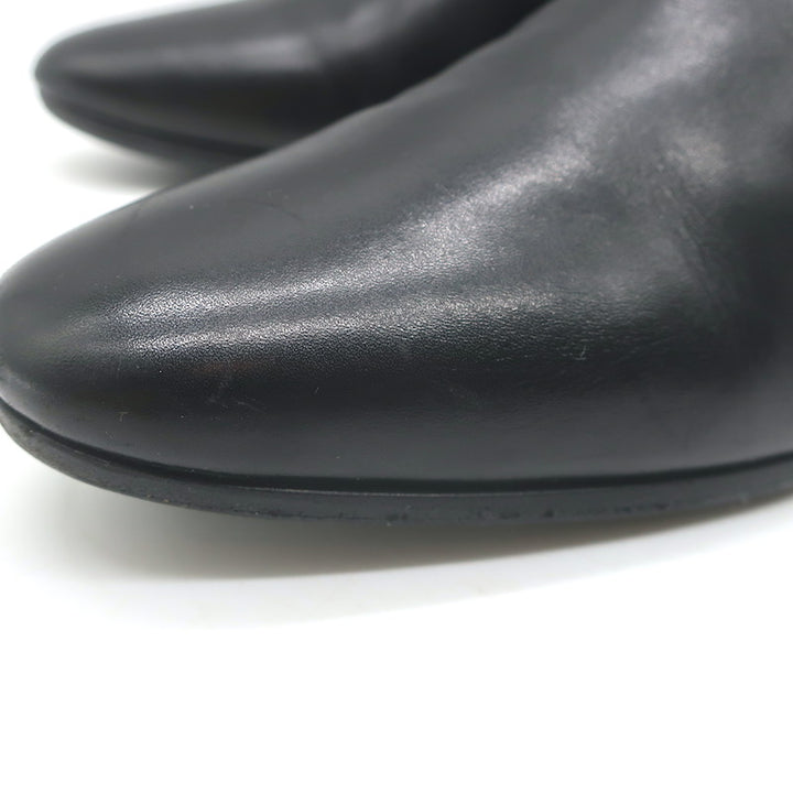 Saint Laurent Blake Jodhpur Ankle Boots Black Leather Size 38.5
