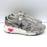 Golden Goose Running Sole sneakers in zebra and leopard calf hair, multi-color - pre-owned, gently worn, authentic luxury