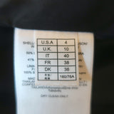 Brooks Brothers Checked Button Front Jacket Navy Linen-Blend Size 4